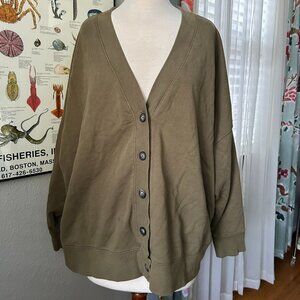 MADEWELL Plus (Re)sourced Cotton Cardigan Sweatshirt